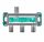 FVS 3 F-Verteiler 3-fach SAT 5-2400 MHz DC-Durchgang