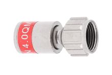 F-MIN-TD QM 4.0 rot Compression F-Stecker für z. B. Ören HD 063