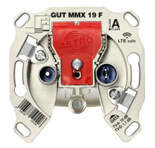 GUT MMX 19 F Modem-Enddose 3-Loch für Multimedia BK und Data 21d