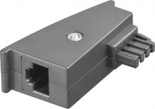 TAE Adapter TAE-F-Stecker/RJ45-Buchse (8P2C) grau