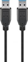 USB 3.0 SuperSpeed Kabel Typ A/Typ A 5,0 Meter schwarz